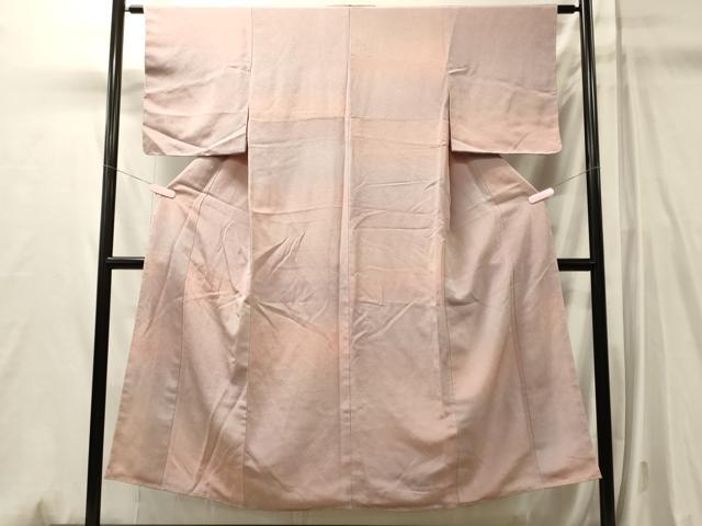 平和屋着物■上質な小紋 流線文 暈し染め 鬼しぼ縮緬 正絹 逸品 未使用 CABM0840oy