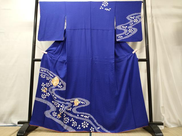平和屋着物■訪問着 絞り 刺繍 陶器舞花文 正絹 逸品 CABM0886oy