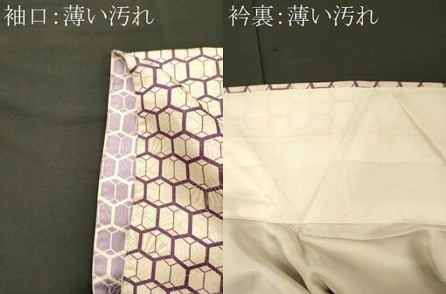 平和屋着物■上質な小紋 亀甲文 扇面金通し地 正絹 逸品 CABM0908oy
