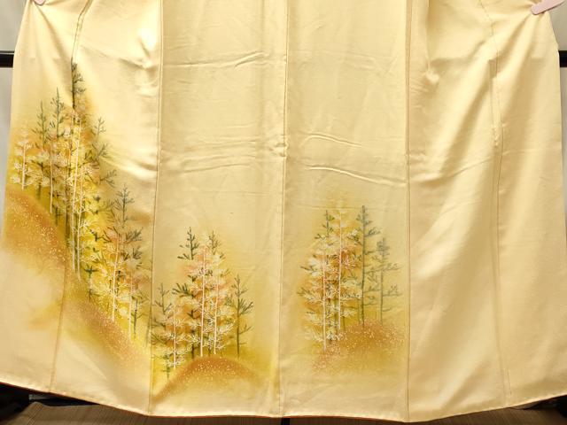 平和屋着物■訪問着 手描き 樹林文 暈し染め 正絹 逸品 CABM0911oy