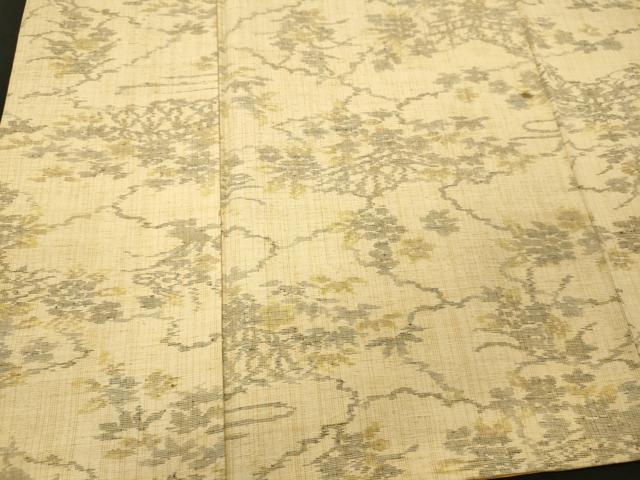 平和屋着物■上質な紬 雲取り花文 正絹 逸品 CABM0929oy