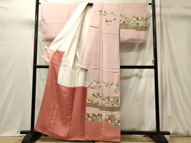平和屋着物■訪問着 刺繍 松竹梅 金彩 正絹 逸品 未使用 CABM0939oy