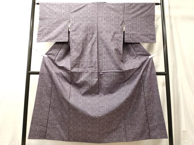 平和屋着物■本場大島紬 7マルキ 幾何学文 正絹 逸品 CABM0944oy