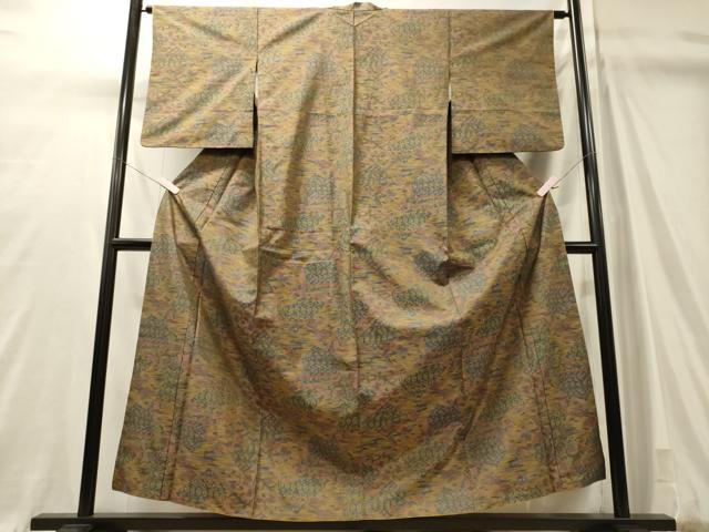 平和屋着物■上質な紬 幾何学文 正絹 逸品 CABM0947oy
