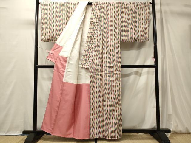 平和屋着物■上質な小紋 矢羽文正絹 逸品 未使用 CABM0968oy