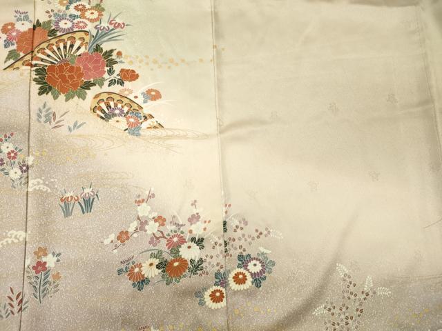 平和屋着物■訪問着 片輪車花文 暈し染め 金彩 正絹 逸品 CABM0982oy