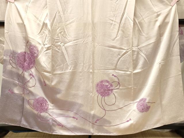 平和屋着物■中国三大刺繍 スワトウ刺繍 振袖 鏡裏花文 暈し染め 正絹 逸品 CABM0985oy