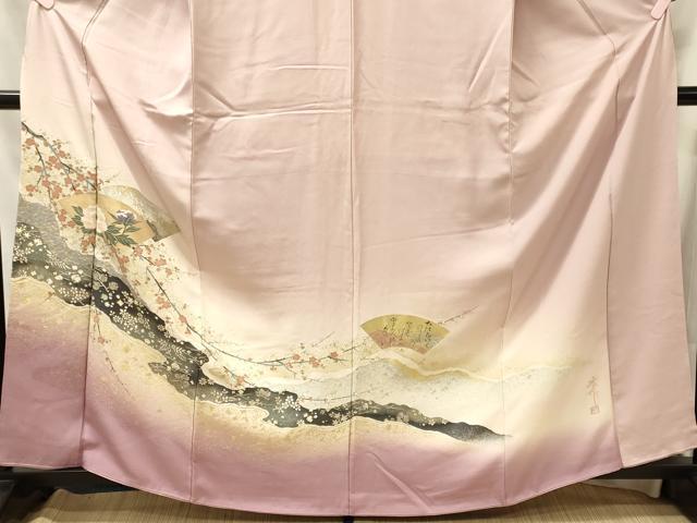 平和屋着物■豪華色留袖 寿光道長地紙重ね花文 暈し染め 金銀彩 正絹 逸品 CABM0989oy