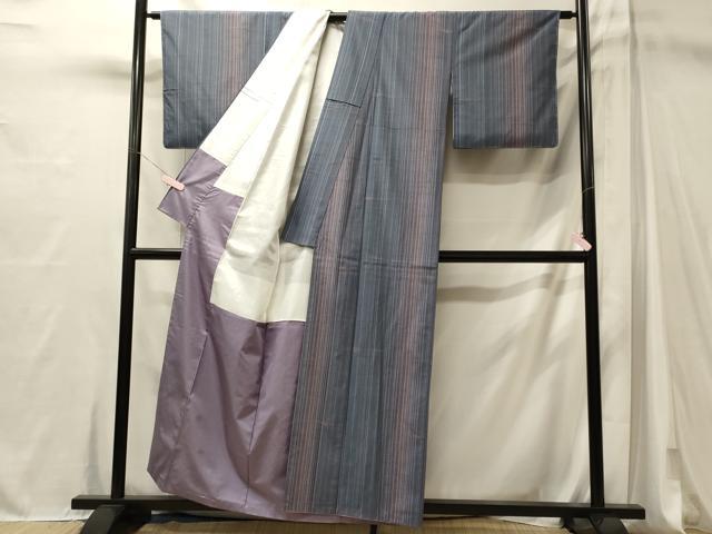 平和屋着物■上質な紬 縞 正絹 逸品 未使用 CABM1011oy