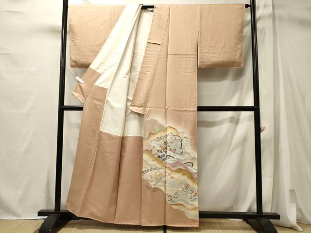 平和屋着物■豪華色留袖 片輪車草花文 暈し染め 金銀彩 正絹 逸品 CABM1016oy