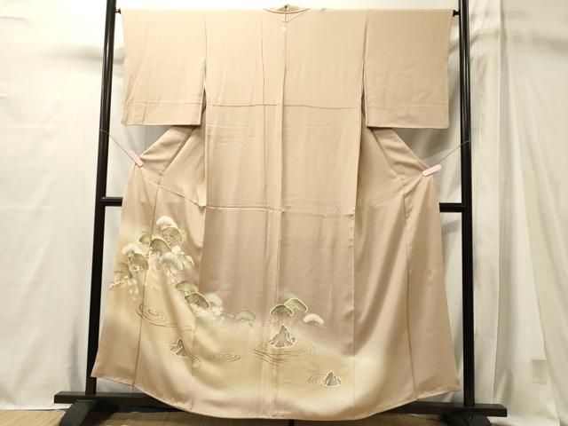 平和屋着物■豪華色留袖 駒刺繍 枝松文 暈し染め 金彩 正絹 逸品 CABM1026oy