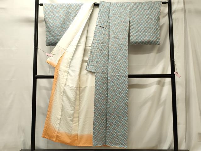 平和屋着物■上質な小紋 総絞り 霞文 正絹 逸品 CABM1044oy