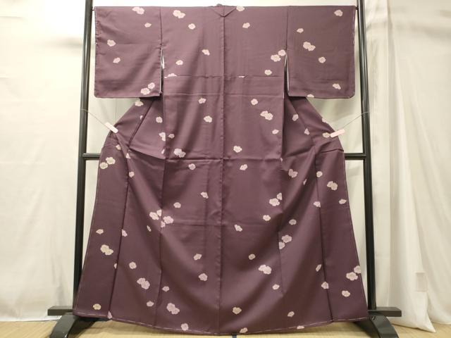 平和屋着物■小紋 舞花文 洗える着物 CABM1059oy