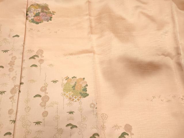 平和屋着物■訪問着 刺繍 雪輪花松文 暈し染め 金彩 正絹 逸品 未使用 CABM1095oy