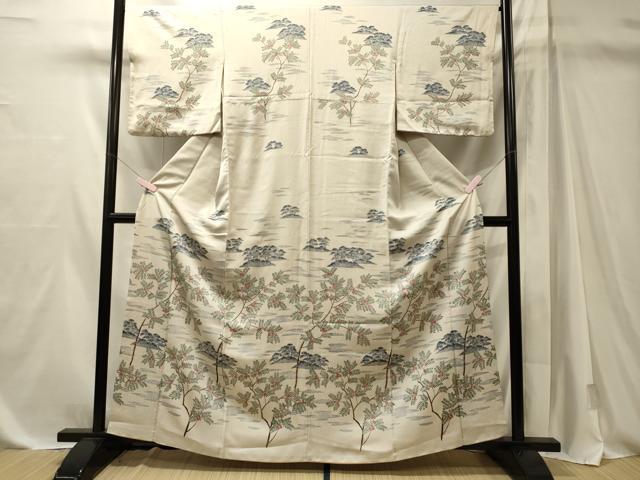 平和屋着物■訪問着 南天文 正絹 逸品 CABM1105oy