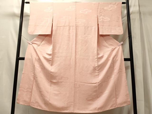 平和屋着物■上質な色無地 雲取り風景地紋 虹色 正絹 逸品 CABM1116oy