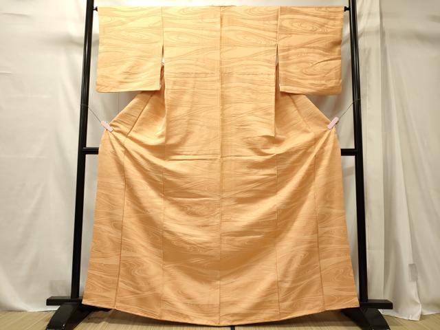 平和屋着物■上質な小紋 流水地紋 萱草色 小田急百貨店扱い 正絹 逸品 CABM1123oy
