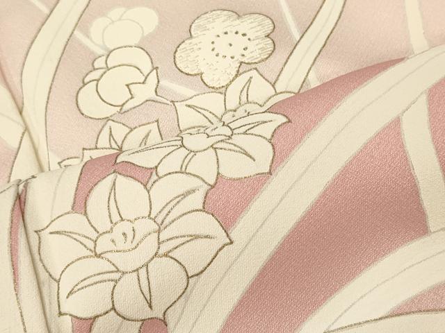 平和屋着物■訪問着 刺繍 草花文 暈し染め 金彩 正絹 逸品 未使用 CABM1134oy