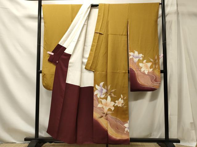 平和屋着物■豪華振袖 草花文 暈し染め 金彩 正絹 逸品 CABM1155oy