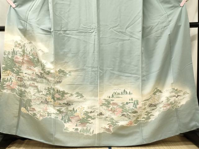 平和屋着物■豪華色留袖 寿光織 伊勢物語 暈し染め 金糸 正絹 逸品 CABM1160oy