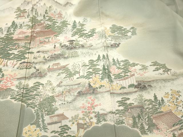 平和屋着物■豪華色留袖 寿光織 伊勢物語 暈し染め 金糸 正絹 逸品 CABM1160oy
