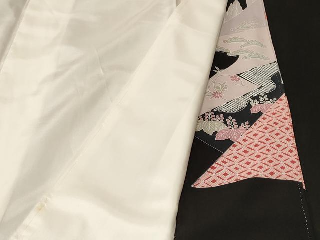 平和屋着物■豪華黒留袖 駒刺繍 御所車飛鶴吉祥花文 金彩 正絹 逸品 CABM1208ev