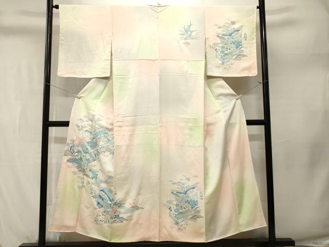 平和屋着物■訪問着 松竹梅御所解文 暈し染め 正絹 逸品 CABM1224ev