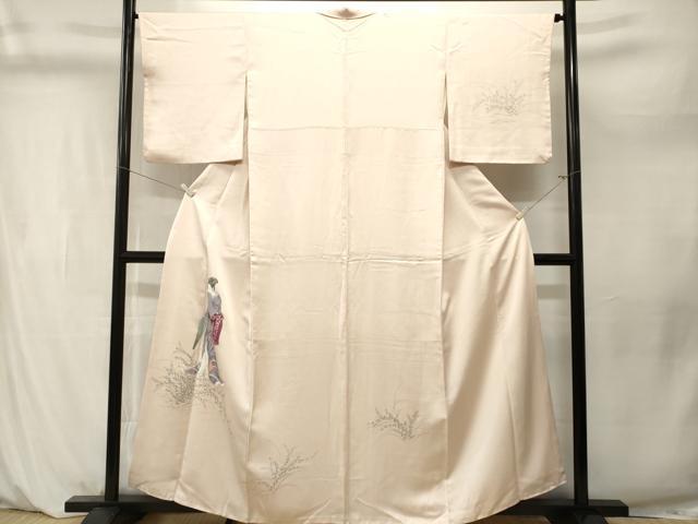 平和屋着物■訪問着 人ぶる草花文 正絹 逸品 CABM1227ev