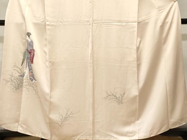 平和屋着物■訪問着 人ぶる草花文 正絹 逸品 CABM1227ev