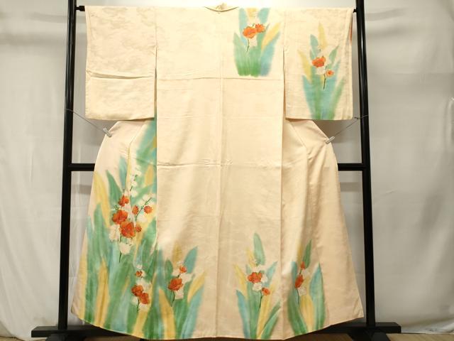 平和屋着物■訪問着 駒刺繍 草花文 暈し染め 金彩 正絹 逸品 CABM1270ev