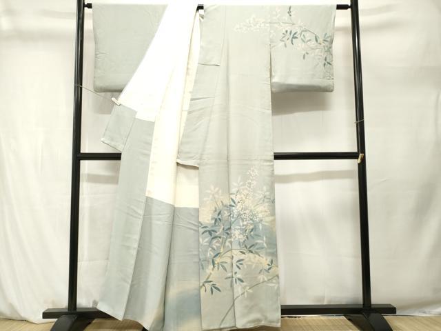 平和屋着物■訪問着 作家物 枝花文 暈し染め 正絹 逸品 CABM1275ev