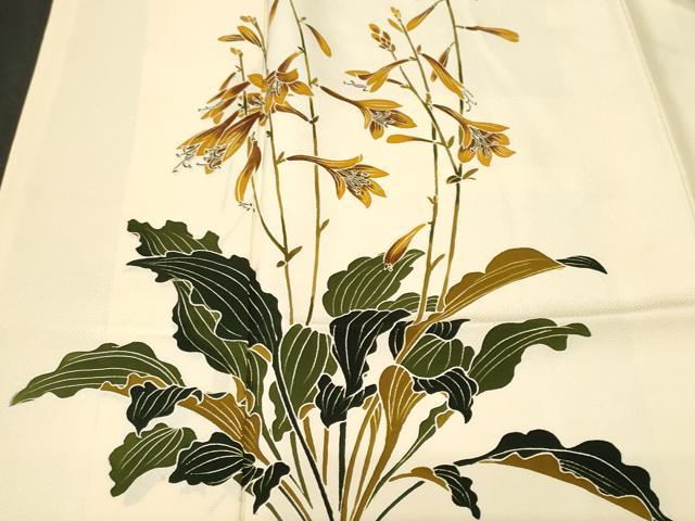 平和屋着物■訪問着 草花文 正絹 逸品 CABM1278ev
