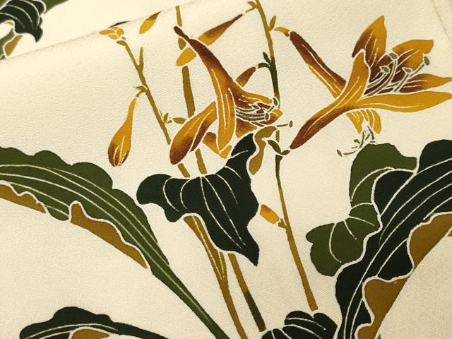 平和屋着物■訪問着 草花文 正絹 逸品 CABM1278ev