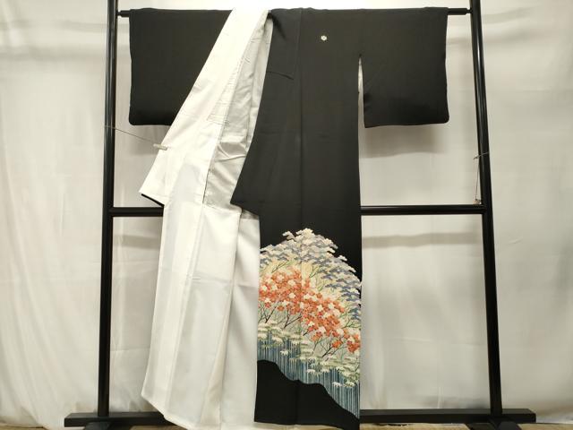 平和屋着物■豪華黒留袖 松竹梅文 正絹 逸品 CABM1282ev