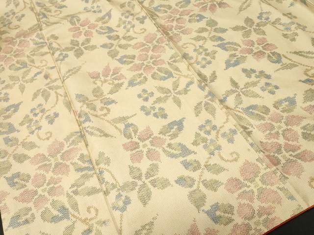 平和屋着物■上質な紬 枝花唐草文 正絹 逸品 CABM1286ev