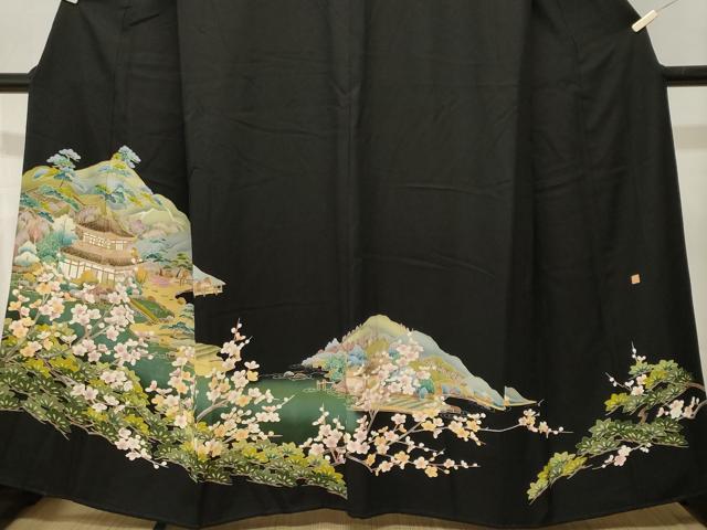 平和屋着物■豪華黒留袖 作家物 御所解文 暈し染め 正絹 逸品 CABM1287ev