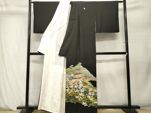 平和屋着物■豪華黒留袖 作家物 御所解文 暈し染め 正絹 逸品 CABM1287ev