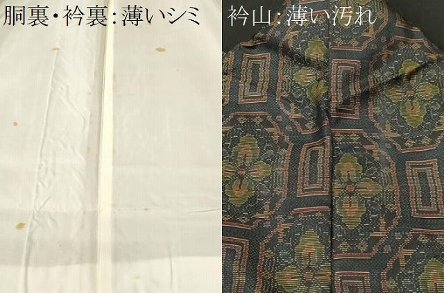 平和屋着物■上質な紬 蜀江花文 正絹 逸品 CABM1288ev