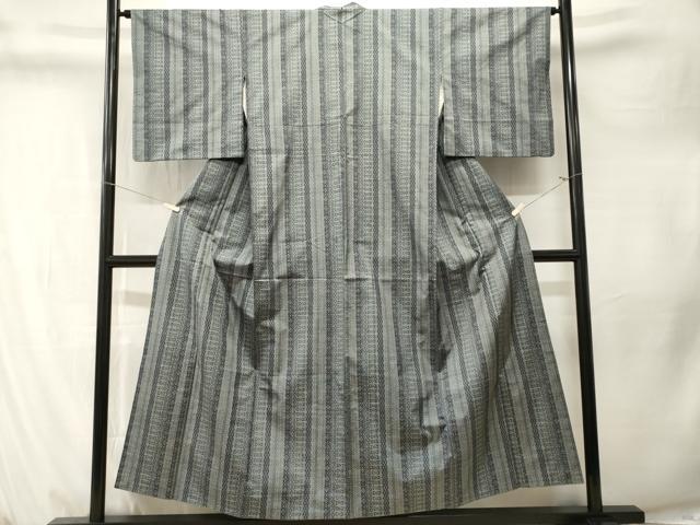 平和屋着物■本場大島紬 7マルキ 幾何学間道 正絹 逸品 CABM1320ev