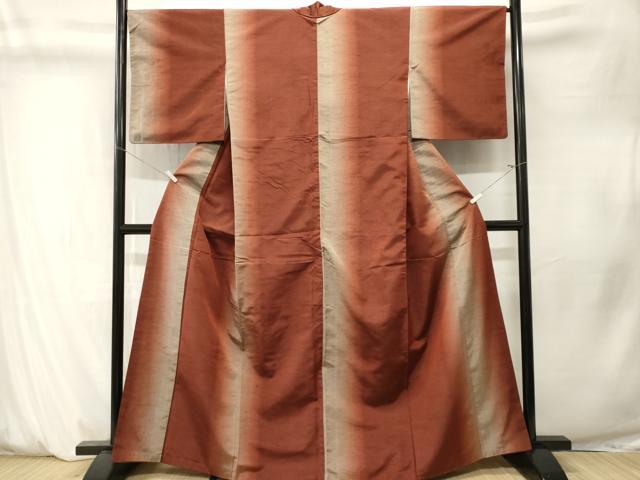 平和屋着物■上質な紬 間道 正絹 逸品 CABM1327ev