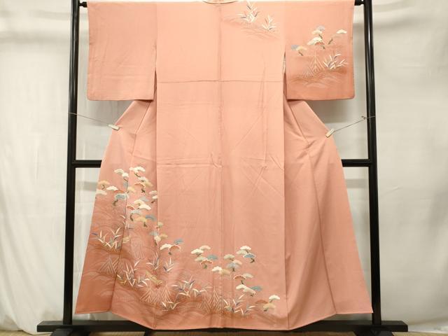 平和屋着物■訪問着 舟 浜松文 暈し染め 金彩 正絹 逸品 CABM1346ev