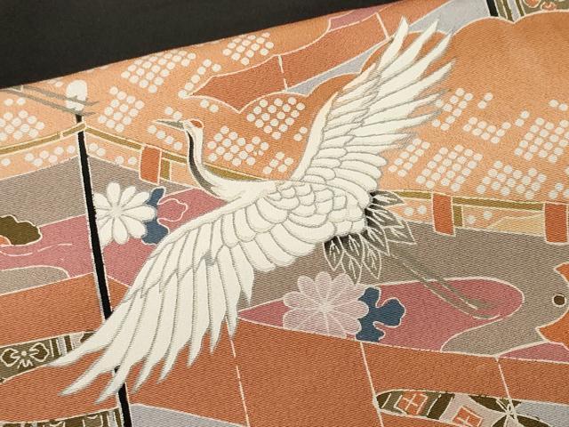 平和屋着物■豪華黒留袖 松竹梅飛鶴花文 正絹 逸品 CABM1351ev
