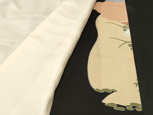平和屋着物■豪華黒留袖 松竹梅飛鶴花文 正絹 逸品 CABM1351ev
