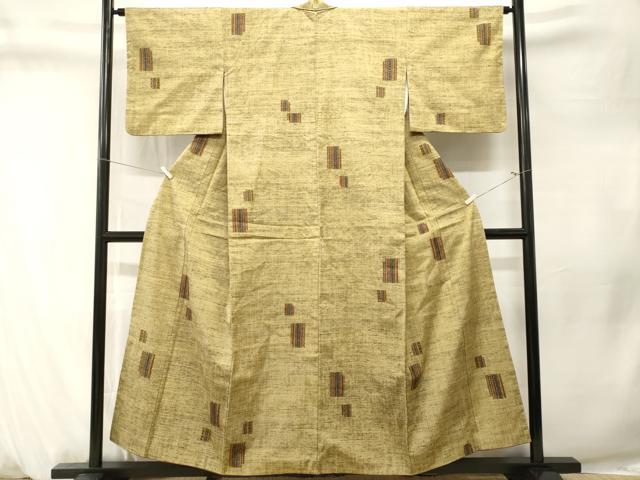 平和屋着物■上質な紬 破れ色紙文 正絹 逸品 CABM1354ev