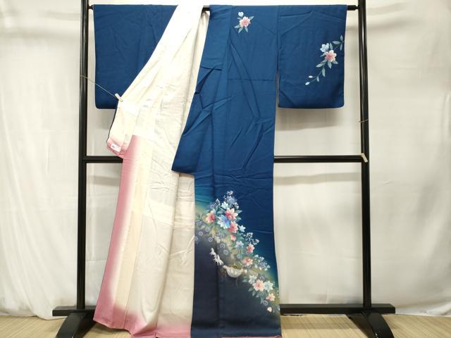 平和屋着物■訪問着 馬車 草花文 馬車 金彩 やまと誂製 正絹 逸品 CABM1366ev