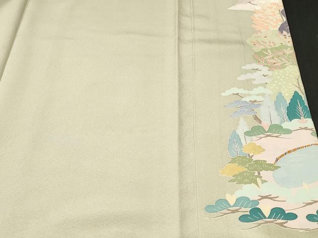 平和屋着物■訪問着 作家物 風景文 暈し染め 正絹 逸品 CABM1404ev
