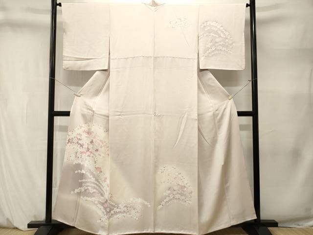 平和屋着物■訪問着 飛鶴草花文 暈し染め 金彩 正絹 逸品 CABM1443ev