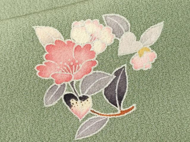 平和屋着物■訪問着 草花文 正絹 逸品 CABM1445ev