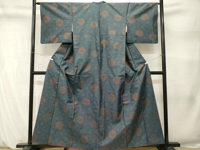 平和屋着物■本場大島紬 菊尽くし文 正絹 逸品 CABM1456ev
