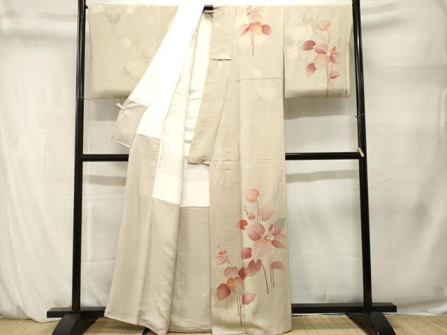 平和屋着物■訪問着 草花文 暈し染め 正絹 逸品 CABM1457ev